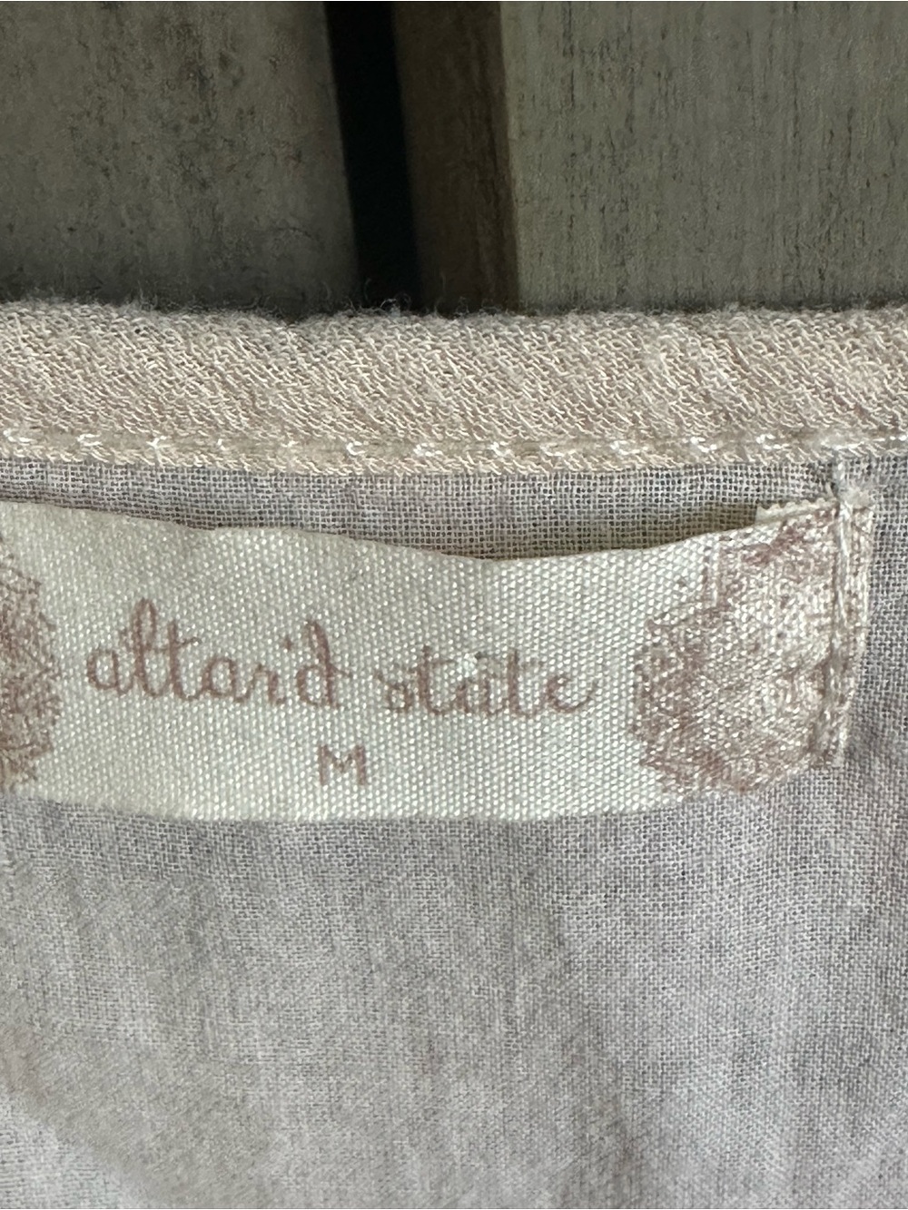 Altar'd State Cream Embroidered Yoke Tunic with Tie Front and Pockets. Medium - Picture 6 of 9